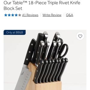 Our Table™ 18-Piece Triple Rivet Knife Block Set